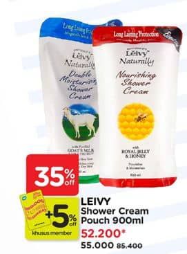 Promo Harga Leivy Goat Milk Shower Cream 900 ml - Watsons