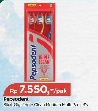 Pepsodent Sikat Gigi Triple Clean