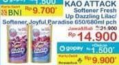 Promo Harga Attack Fresh Up Softener Dazzling Lilac, Joyful Paradise 680 ml - Indomaret
