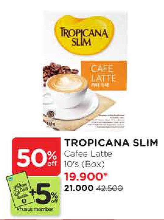 Tropicana Slim Caffe Latte Minuman Bebas Gula