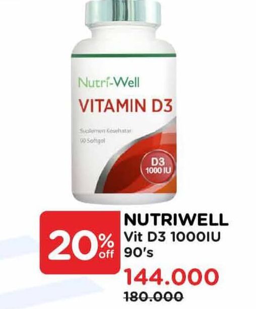 Nutriwell Vitamin D3 1000 IU