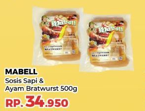 Mabell Mini Sosis Sapi & Ayam Bratwurst