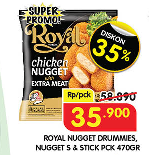 Belfoods Royal Nugget Chicken Nugget Drummies, Chicken Nugget S, Chicken Nugget Stick 500 gr