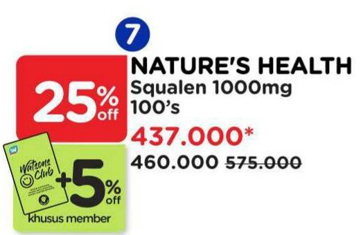 Natures Health Squalene 1000mg