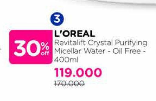 Loreal Revitalift Crystal Purifying Micellar Water