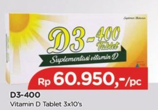D3-400 Suplemen Vitamin D3