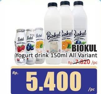 Promo Harga Biokul Minuman Yogurt All Variants 150 ml - Hari Hari