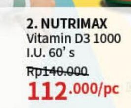 Nutrimax Vitamin D3 1000 IU