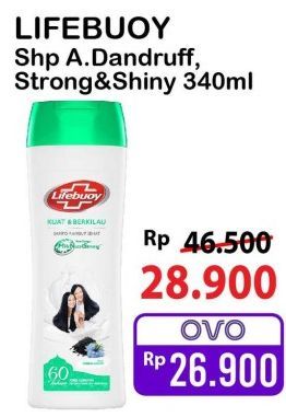 Lifebuoy Shampoo Anti Dandruff, Strong & Shiny 340 ml