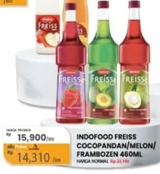 Freiss Syrup Melon, Frambozen, Cocopandan 500 ml