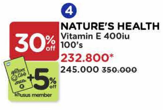 Natures Health Vitamin E 400 I.U