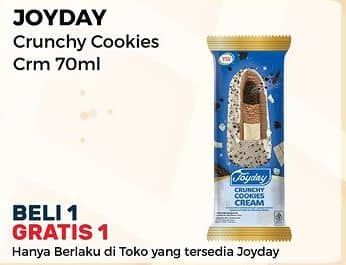 Promo Harga Joyday Ice Cream Stick Crunchy Cookies Cream 70 gr - Alfamart