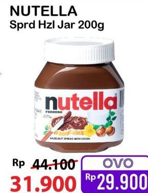 Nutella Jam Spread Chocolate Hazelnut 200 gr