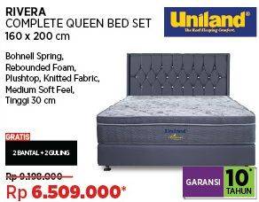 Uniland Rivera Set Tempat Tidur Queen 160x200cm 