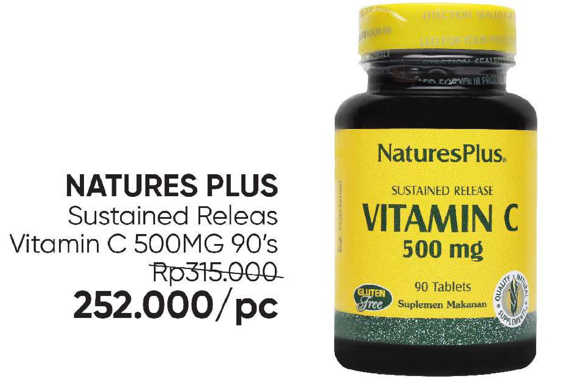 Natures Plus Vitamin C 500mg
