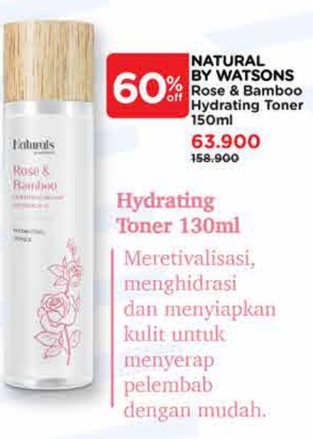 Naturals By Watsons Rose Bamboo Hydrating Toner