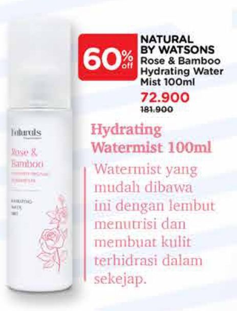Naturals By Watsons Rose Bamboo Hydrating Watermist