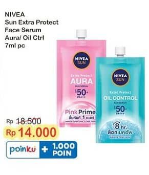 Promo Harga Nivea Sun Face Serum Protect & White SPF 50+ Oil Control, Instant Aura 7 ml - Indomaret