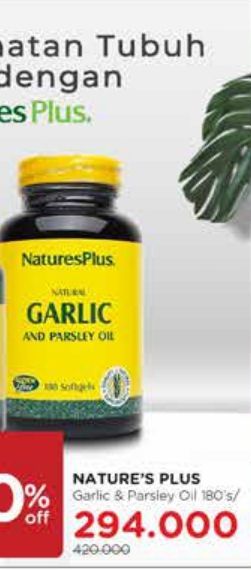 Natures Plus Garlic and Parsley Oil