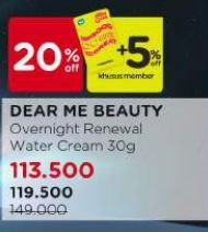 Dear Me Beauty Overnight Renewal Water Cream