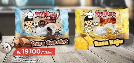 Promo Harga Meipao Bakpao Cokelat, Keju 430 gr - TIP TOP