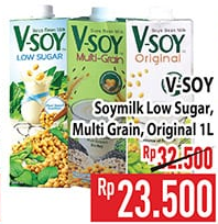 V-soy Soya Bean Milk Low Sugar, Multi Grain, Original 1000 ml