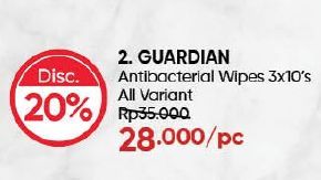 Guardian Protact Clean Antibacterial Wipes