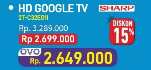 Sharp TV with Google Assistant 2T-C32EG1i  