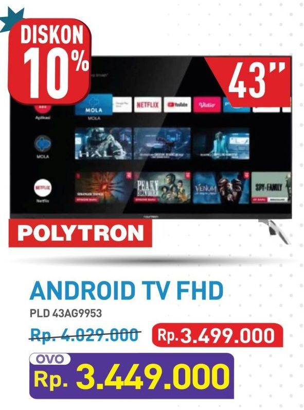 Polytron PLD 43AG9953 Android LED TV  