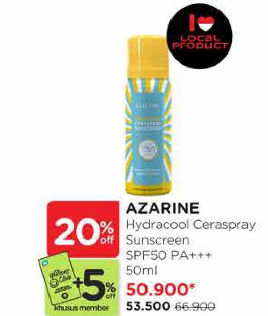 Azarine Hydracool Ceraspray Sunscreen SPF50 PA