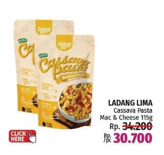 Promo Harga Ladang Lima Cassava Pasta Macaroni Cheese 115 gr - LotteMart