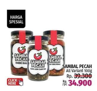 Promo Harga Sambal Pecah Sambal All Variants 100 gr - LotteMart