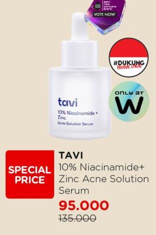 Tavi 10% Niacinamide + Zinc Acne Solution Serum