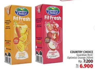 Promo Harga Country Choice Fit Fresh Juice Optimist Orange, Guardian Red 250 ml - LotteMart