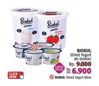 Promo Harga Biokul Stir Yogurt 80 gr - LotteMart