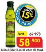 Promo Harga Borges Olive Oil Extra Virgin 250 ml - Superindo