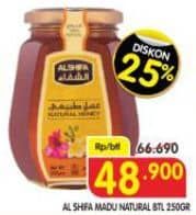 Promo Harga Alshifa Natural Honey 250 gr - Superindo
