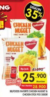 Belfoods Nugget Chicken Nugget, Chicken Nugget Stick 500 gr