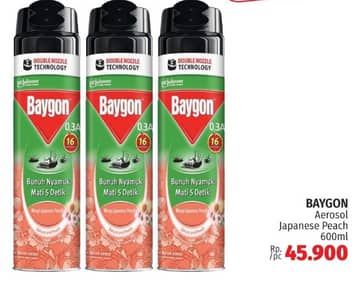 Promo Harga Baygon Insektisida Spray Japanese Peach 600 ml - LotteMart