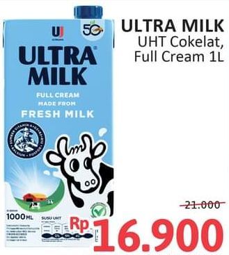 Ultra Milk Susu UHT Coklat, Full Cream 1000 ml