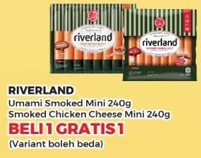 Riverland Sausage Umami Smoked, Mini Smoked Chicken Cheese 240 gr