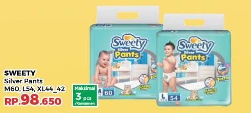Sweety Silver Pants M60, L54, XL44, XL42 42 pcs