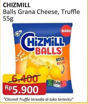 Promo Harga Chizmill Balls Grana Truffle, Grana Cheese 55 gr - Alfamart