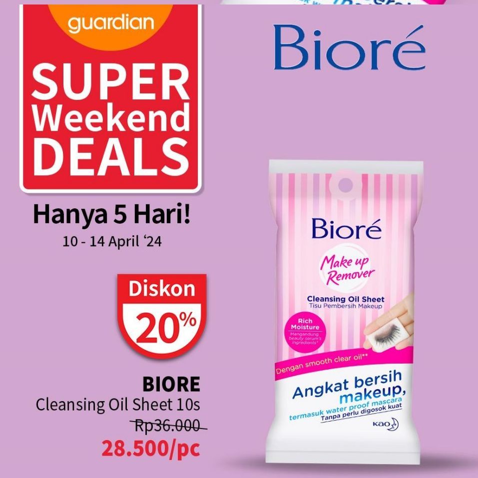 Biore Make Up Remover Cleansing Oil Sheet