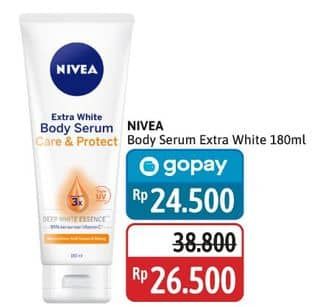 Promo Harga Nivea Body Serum Extra White Care Protect 180 ml - Alfamidi
