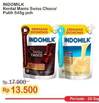 Indomilk Susu Kental Manis Cokelat, Plain 545 gr