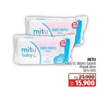 Promo Harga MITU Baby Wipes Ganti Popok Blue Charming Lily 50 pcs - Lotte Grosir