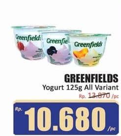 Promo Harga GREENFIELDS Yogurt All Variants 125 gr - Hari Hari