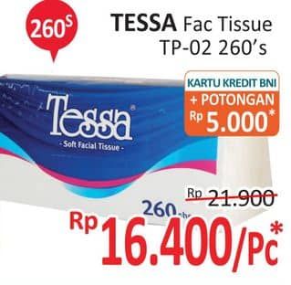 Promo Harga TESSA Facial Tissue TP-02 260 pcs - Alfamidi
