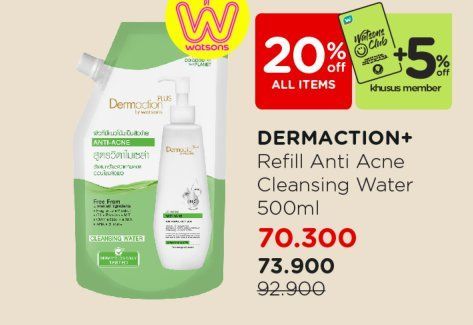 Dermaction Plus Anti-Acne Cleansing Water